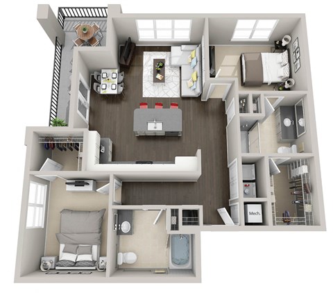 the 1190 sqft floor plan  1 bedroom899 sq ft
